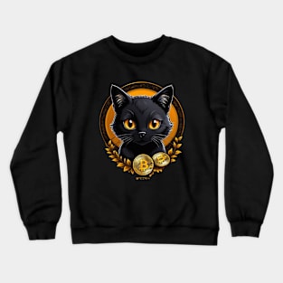 Bitcoin black cat Crewneck Sweatshirt